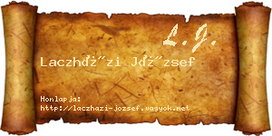 Laczházi József névjegykártya